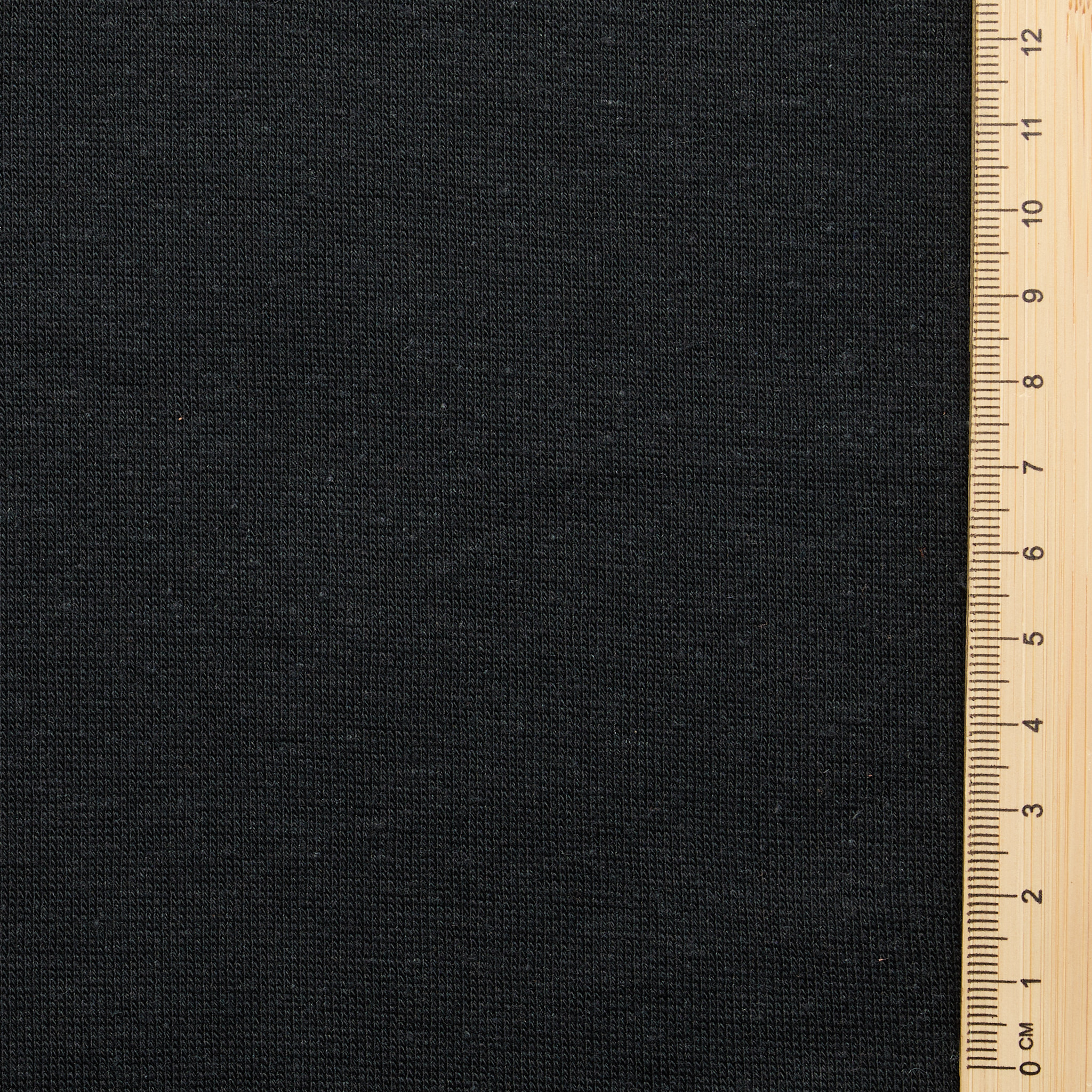 Hemp Cotton Ribbing (Circular) - Black - Circular Sourcing